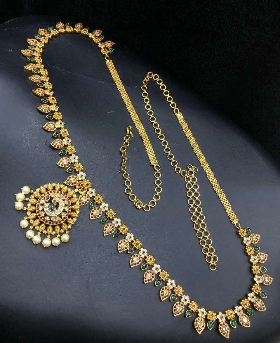 Manga design Peacock Kemp Stone Hip chain